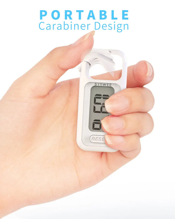 3D Pedometer for Walking with Large Display Accurate Simple Step Counter with Removable Clip and Lanyard for Men Women and Kids