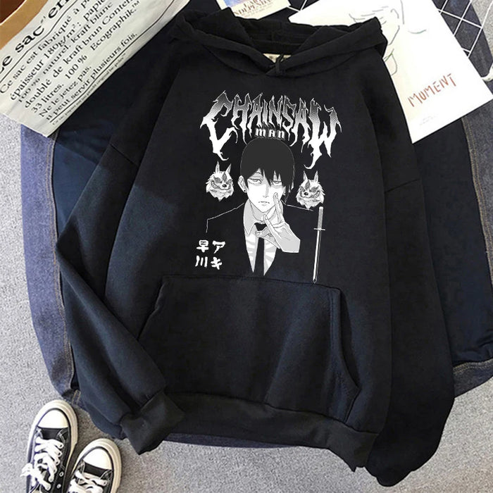 Chainsaw Man Anime Women Hoodies Plus Size Sweatshirt Harajuku Female Long Sleeve Pullover Casual Streetwear Clothes Tops