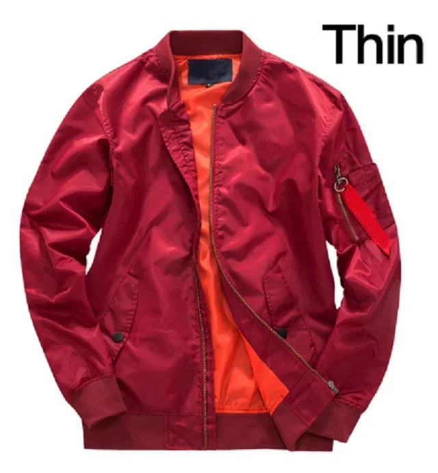 2023 New MA1 Pilot Bomb Jacket Men's Autumn and Winter Thickened Baseball Suit Casual Coat Men's Military Windproof Jacket Men's