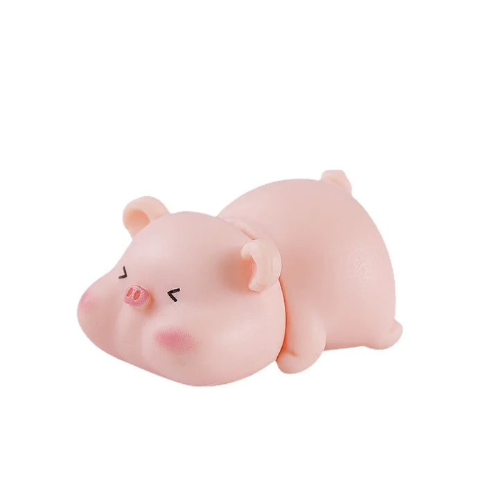 6pcs/set Cute Mini Pig Figurine Animal Doll Toy Model Statue Miniatures Items Fairy Bonsai Home Garden Ornaments Outdoor Decors