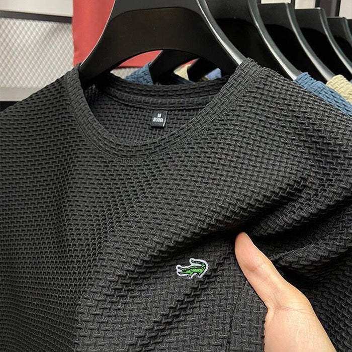 High Quality M-4XL Summer New Men's Short Sleeve T-shirt Cool and Breathable POLO Shirt Business Casual Sweat-absorbing Top