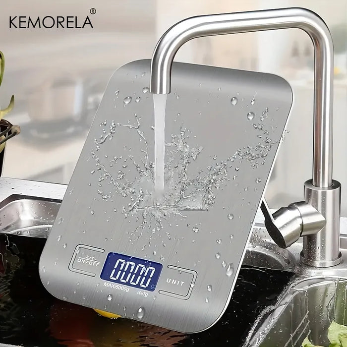 5kg/10kg Stainless Steel Electronic Scale Kitchen Scale Household Food Fruit Snack Weighing Baking Tool