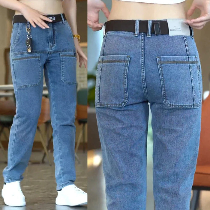 2023 New Men's Slim Jeans Stretch Skinny Multi Pocket Fashion Designer Denim Trousers Male Brand Clothes Pants Streetwear