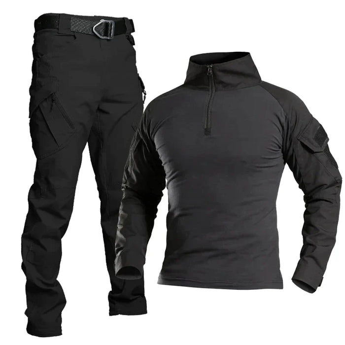 Summer Military Uniform Set Men Tactical Shirt Long Sleeve Military Pants Hunting Camping Tactical Suit Camouflage Man