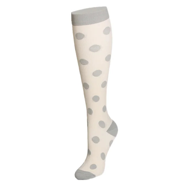 Medical Knee High Running Cycling 20-30 Mmhg Women Sport Sock ONE Pair Nurse Christmas Compression Socks Running