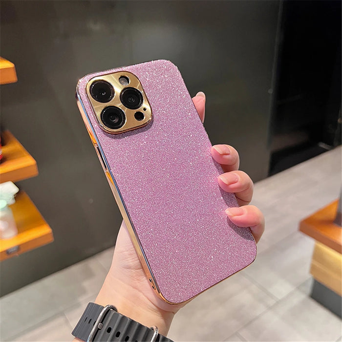 Luxury Plating Bling Glitter Rhinestones Gem Diamond Phone Case For iPhone 15 13 12 11 14 Pro Max Camera Protection Soft Cover
