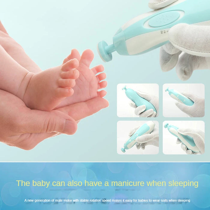 Baby Electric Nail Trimmer Set Kids Nail File Clippers Toes Fingernail Cutter Trimmer Newborn Manicure Set Baby Nail Care Tools