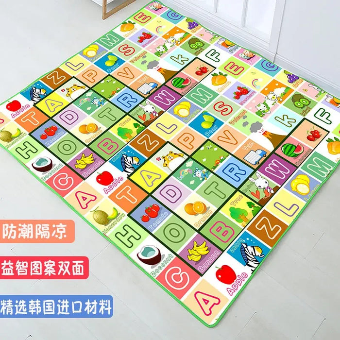 Baby Play Mat 180x120cm Doubel Sided Printed Kids Rug Educational Toys for Children Crawling Carpet Game Activity Gym Foam Floor