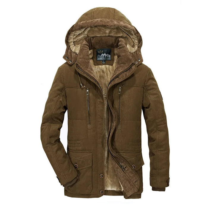 Men Long Winter Coats Down Jackets Hooded Casual Warm Parkas 7XL Good Quality Male Fit Winter Coats Multi-pocket Cargo Jackets