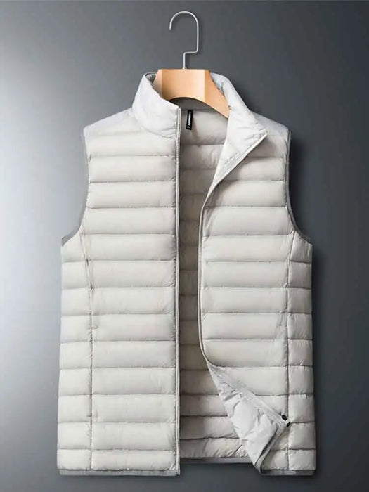 2023 New Winter Men's Vest 80% White Duck Down Lightweight Padded Vests Sleeveless Jackets Warm Coat Plus Size 8XL