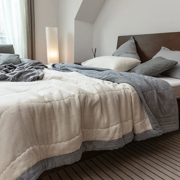 New Solid Color Quilt Cover High Quality Skin Friendly Fabric Duvet Bedding Cover