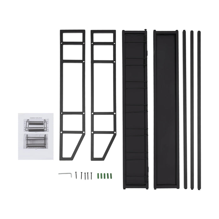Bar Wine Shelf Wall-Mounted Bottle Holder 20 Bottles & 7 Goblets High-quality