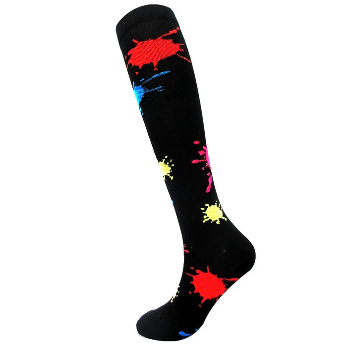 Medical Knee High Running Cycling 20-30 Mmhg Women Sport Sock ONE Pair Nurse Christmas Compression Socks Running