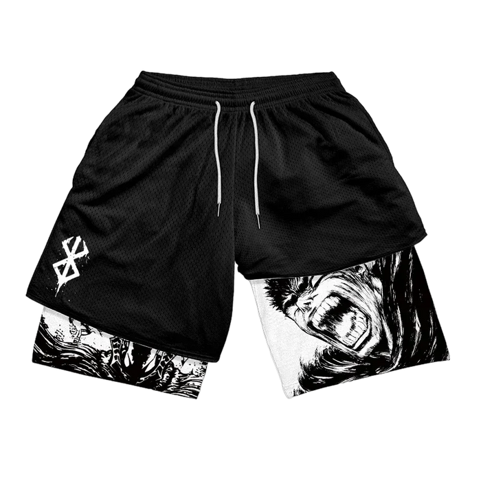 Y2K Summer Men Streetwear Anime High Waist Oversize Breathable Gym Short Pants Training Fitness Workout Track Shorts Clothes