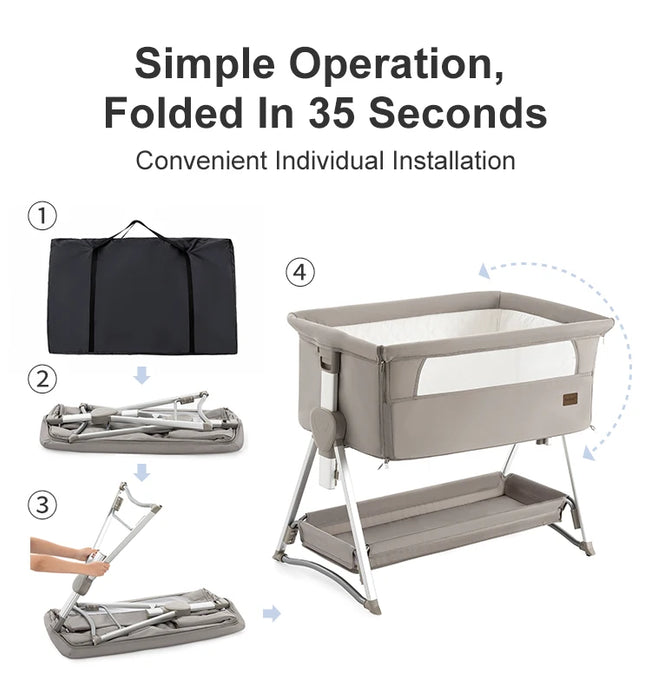 Clearance Crib Free Shipping Baby Beside Sleeper Luxury Newborn Crib Portable Infant Bed Travel Baby Bed Infant Cradle Suit 0-6M