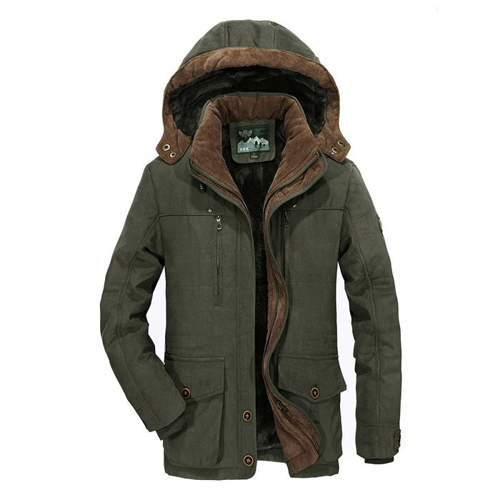 Men Long Winter Coats Down Jackets Hooded Casual Warm Parkas 7XL Good Quality Male Fit Winter Coats Multi-pocket Cargo Jackets