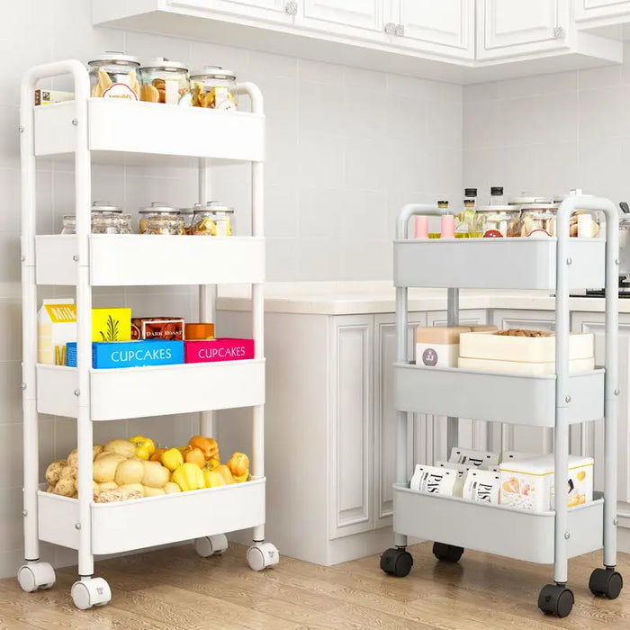 Trolley storage rack Kitchen floor multi-layer snacks baby living room bedroom bathroom mobile storage rack