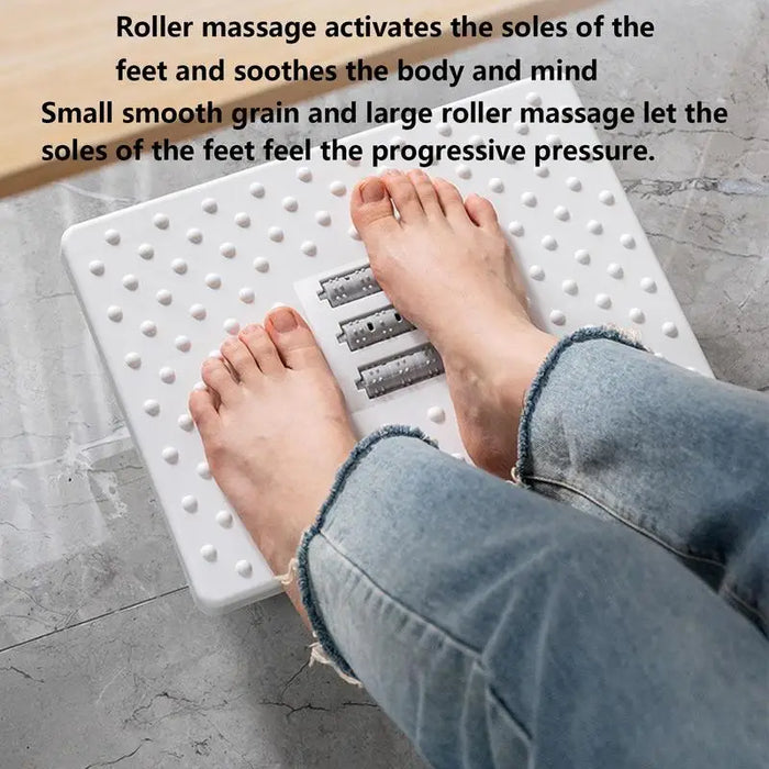 Under Desk Footrest Ergonomic Foot Massager Footrest With Non-slip Foot Pad And Massage Rollers For Under Desk At Work Study