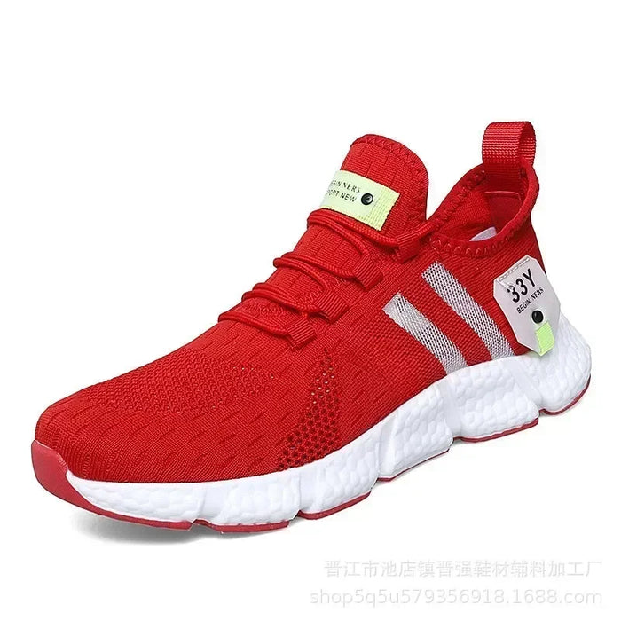 High Quality Men Shoes Popcorn Sole Fly Weave Sneakers Breathable Running Tennis Shoes Comfortable Casual Walking ShoeS Women