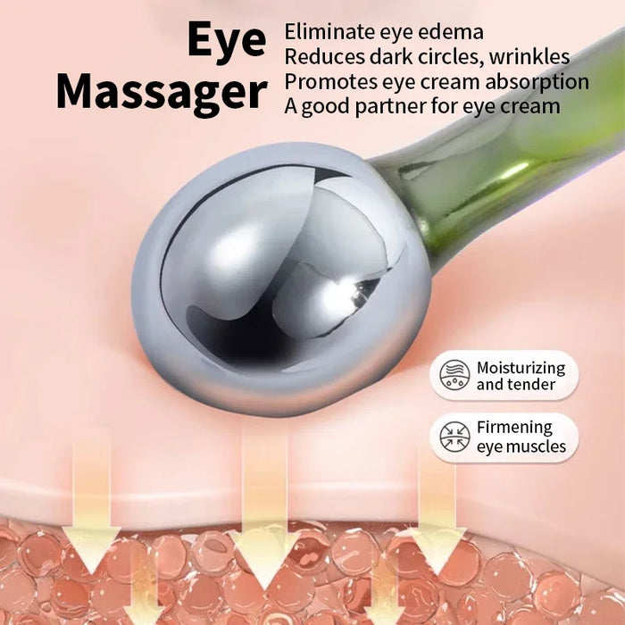 Eye Massage Stick Face Gua Sha Anti Wrinkle Dark Circles Facial Lifting Applicator Metal Roller Spoon Skin Care Tool