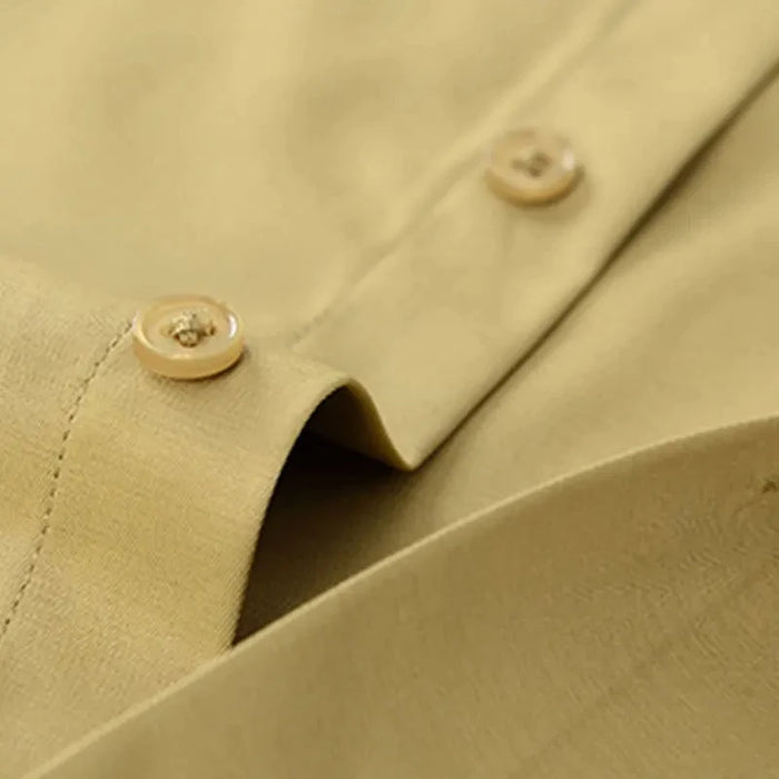 Men's Silk Shirts Long Sleeve Drill Button Solid Color 3XL Silky Business Formal Social No Iron and Wrinkle Soft Fashion Clothes
