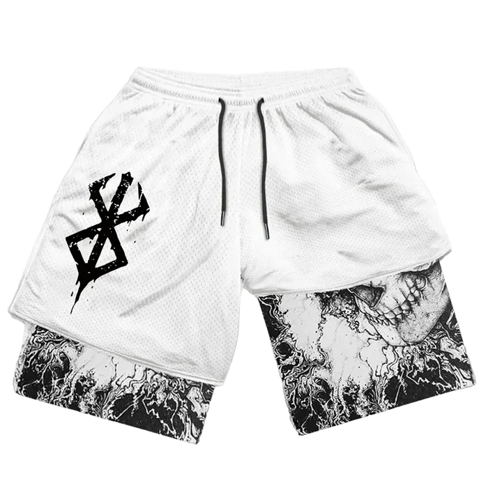 Y2K Summer Men Streetwear Anime High Waist Oversize Breathable Gym Short Pants Training Fitness Workout Track Shorts Clothes