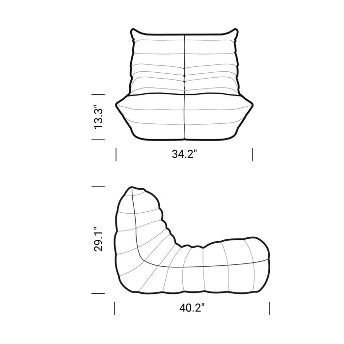 Caterpillar Sofa Lazy Sofa Living Room the Balcony Leisure Single Web Celebrity Leisure Chair Sofa Living Room Sofa