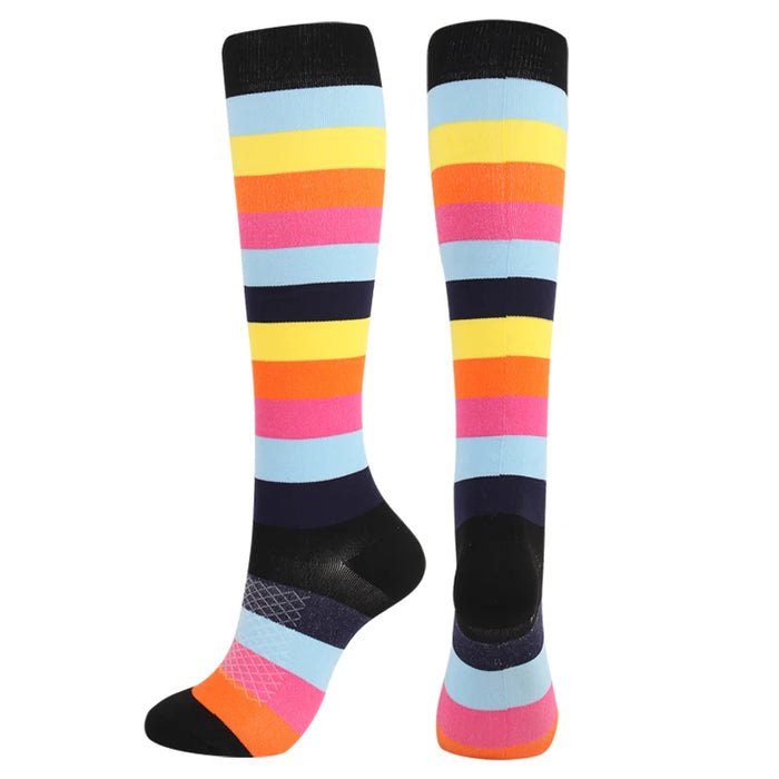 Medical Knee High Running Cycling 20-30 Mmhg Women Sport Sock ONE Pair Nurse Christmas Compression Socks Running
