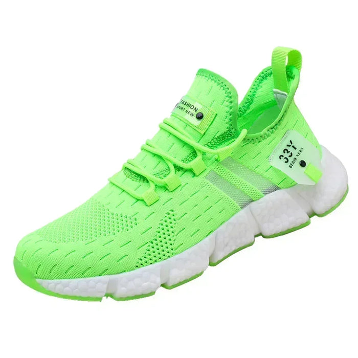 High Quality Men Shoes Popcorn Sole Fly Weave Sneakers Breathable Running Tennis Shoes Comfortable Casual Walking ShoeS Women