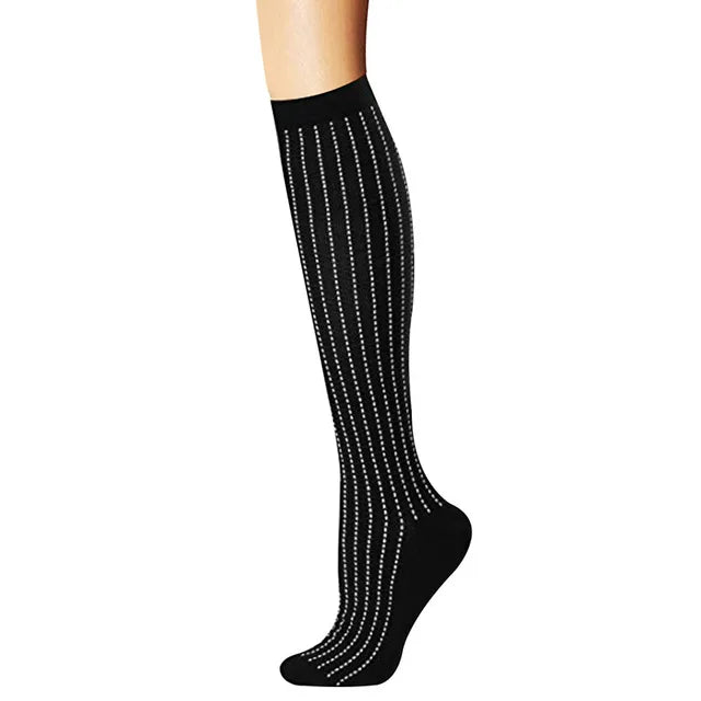 Compression Socks Men's Varicose Veins Diabetes Women's Long Tube Sports Socks Running Riding Medical Nurse Blood Circulation