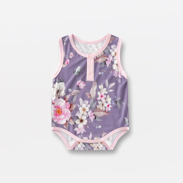 Bamboo Fiber Baby Zippered Romper Printed Baby Boy Girl Clothes Newborn One-piece Bodysuit Baby Onesie Bamboo Baby Clothing