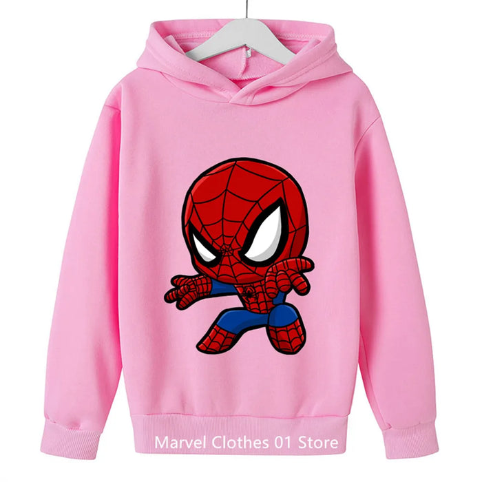 2024 Spiderman Hoodie Kids Clothes Girls Clothing Fashion Baby Boys Clothes Autumn Warm Pikachu Sweatshirt Children Tops
