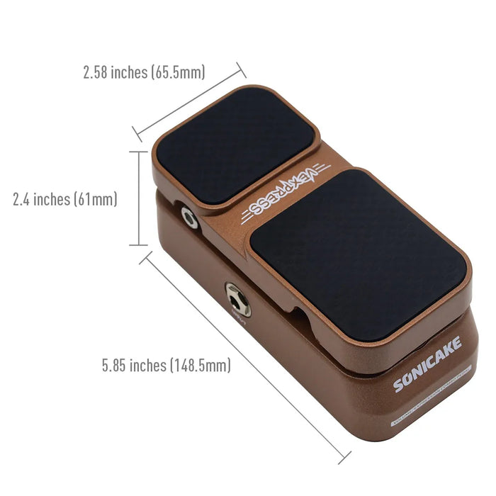 SONICAKE Vexpress Passive Volume & Expression Volume Control Pedal for Guitar, Bass, Keyboard, Synthesizer, Workstation QEP-02