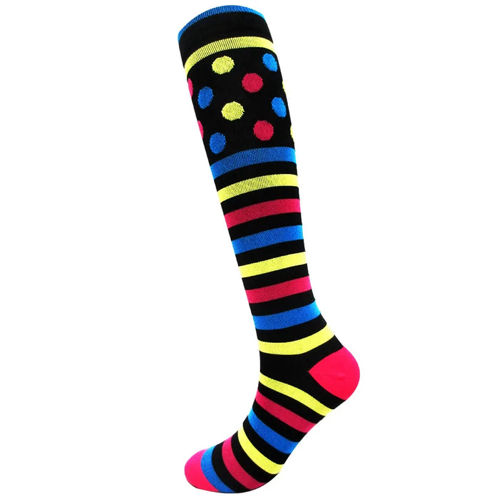 Medical Knee High Running Cycling 20-30 Mmhg Women Sport Sock ONE Pair Nurse Christmas Compression Socks Running