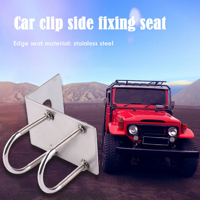Antenna Bracket U‑Bolt Clamp Car Radio Bracket for Car Radio Transceiver Stainless Steel U Bolt Clamp Accessory