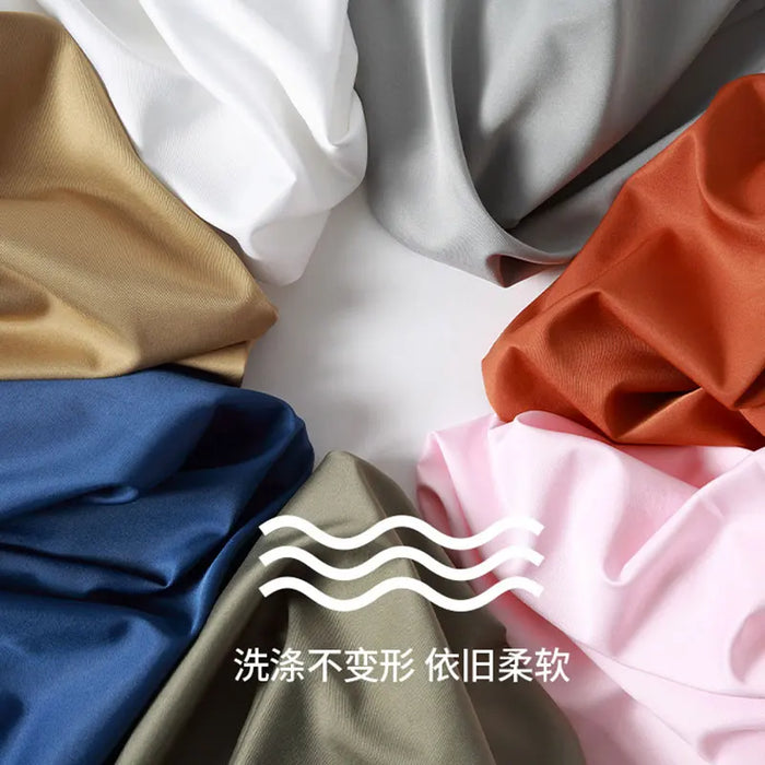 6XL Spring/Summer Formal Men's Fashion long-sleeved shirt Luxury wrinkle-proof non-ironed solid color business casual ice silk