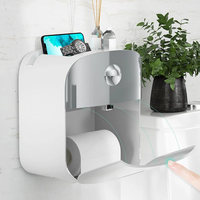 GIANXI Wall Mount Bathroom Cabinet Toilet Tissue Box Household Soap Towel Storage Box Plastics Drawer Bathroom Furniture