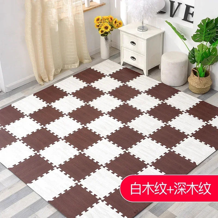 Soft Floor Baby EVA Foam Play Gym Puzzle Mats Wooden Interlocking Exercise Tiles Crawling Carpet And Rug for Kids Game Activity