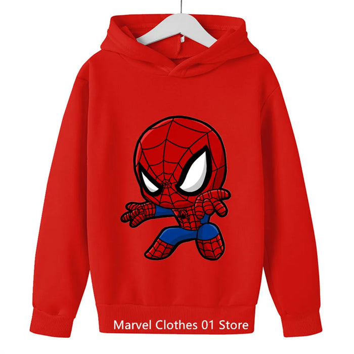 2024 Spiderman Hoodie Kids Clothes Girls Clothing Fashion Baby Boys Clothes Autumn Warm Pikachu Sweatshirt Children Tops