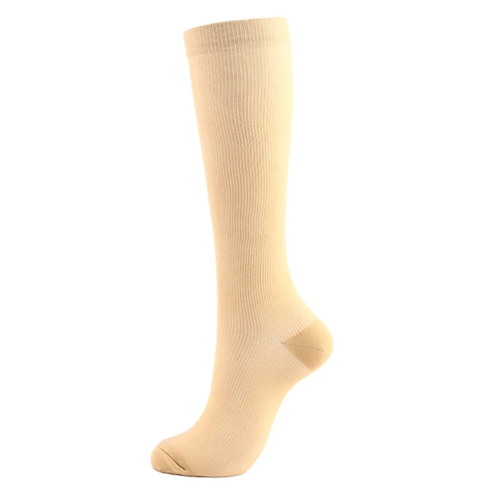 Medical Knee High Running Cycling 20-30 Mmhg Women Sport Sock ONE Pair Nurse Christmas Compression Socks Running