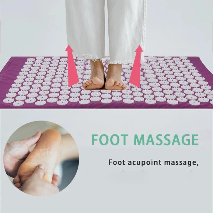 Yoga Acupoint Massage Pad Neck, Back, and Foot Massage Household Acupuncture Pillow Massage Pillow Purple