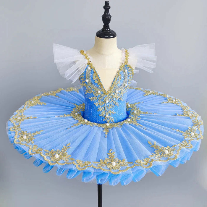 Professional Ballet Tutu Girls Blue Pink Platter Pancake Tutu Ballerina Party Dress Adult Women Child Kids Ballet Dance Costume