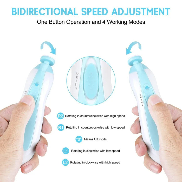 Baby Electric Nail Trimmer Set Kids Nail File Clippers Toes Fingernail Cutter Trimmer Newborn Manicure Set Baby Nail Care Tools