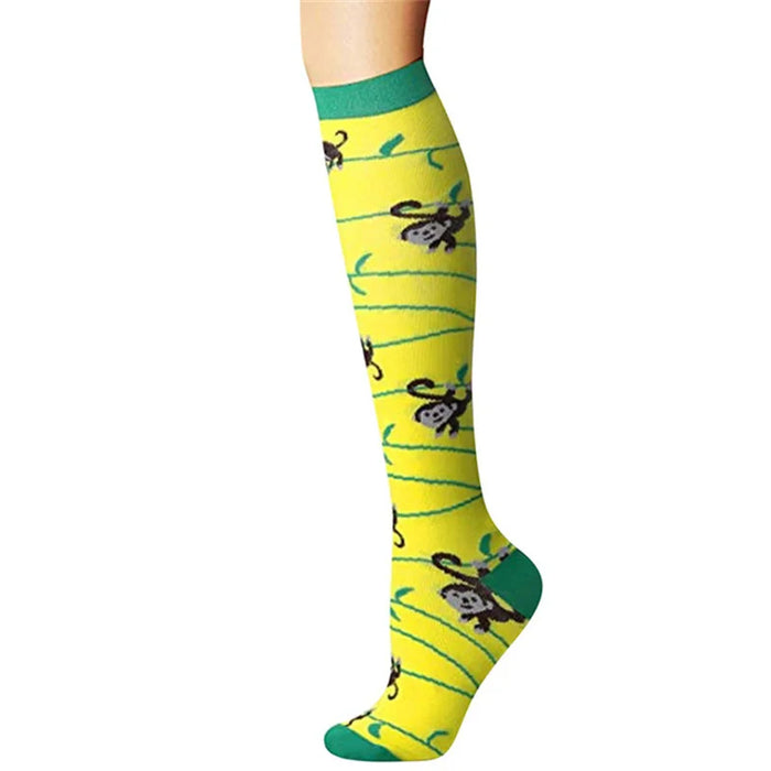 Compression Socks Men's Varicose Veins Diabetes Women's Long Tube Sports Socks Running Riding Medical Nurse Blood Circulation