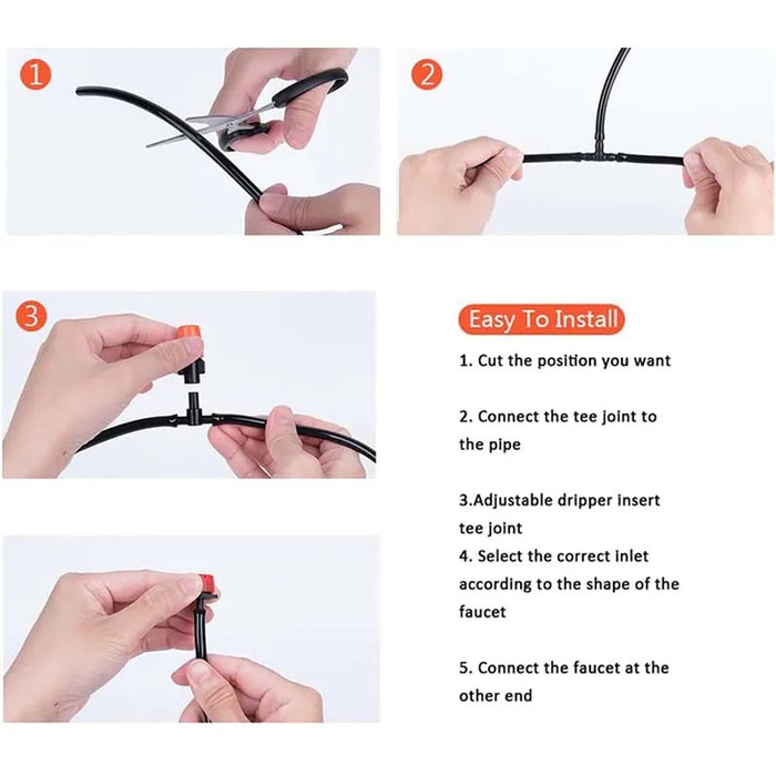 30m/100ft Home Gardening Watering Kits For The Pot Diy Mist Spray Cooling Drip Irrigation System Automatic Irrigation Equipment