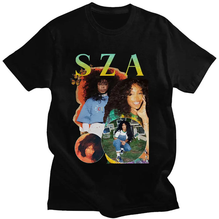 Rapper SZA CTRL X SOS Album Graphic Print T Shirt Vintage Punk Hip Hop Harajuku T Shirt Fashion Casual Plus Size T Shirt Women