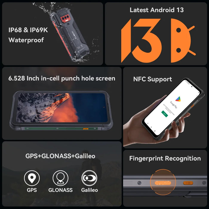 [World Premiere] Cubot KingKong 8, Waterproof Rugged Smartphone Android 13, 12GB RAM(6+6GB), 256GB ROM, 10600mAh,NFC,Add to Cart