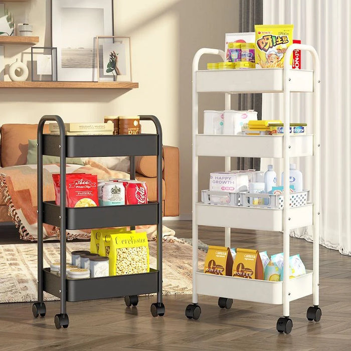 Trolley storage rack Kitchen floor multi-layer snacks baby living room bedroom bathroom mobile storage rack