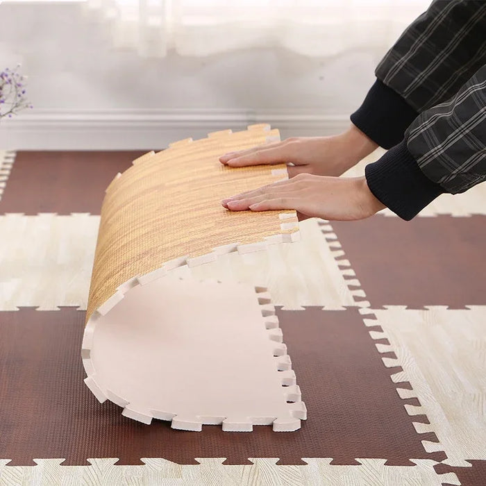 Soft Floor Baby EVA Foam Play Gym Puzzle Mats Wooden Interlocking Exercise Tiles Crawling Carpet And Rug for Kids Game Activity