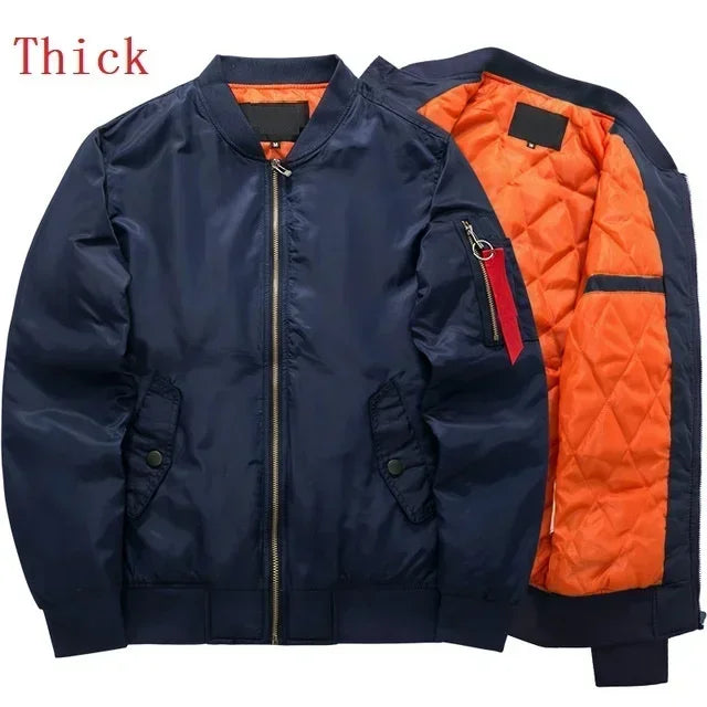 2023 New MA1 Pilot Bomb Jacket Men's Autumn and Winter Thickened Baseball Suit Casual Coat Men's Military Windproof Jacket Men's